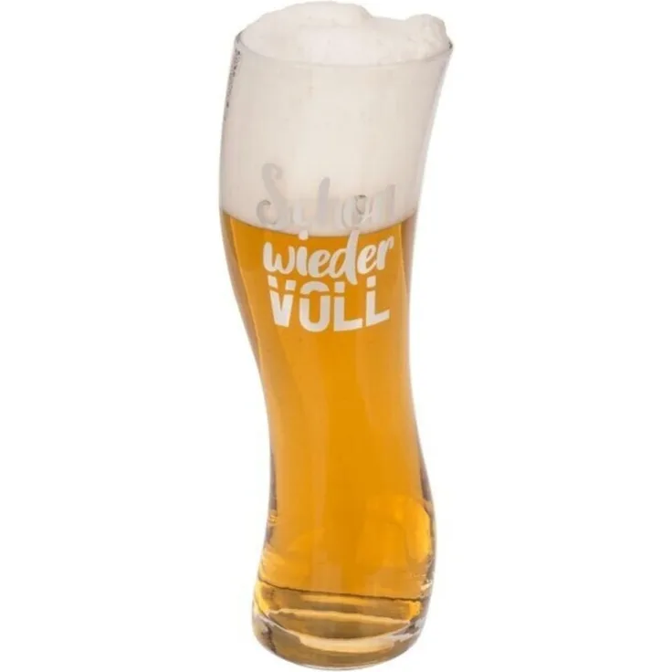 Wankendes Bierglas "schon wieder voll" 569ml Scherzartikel