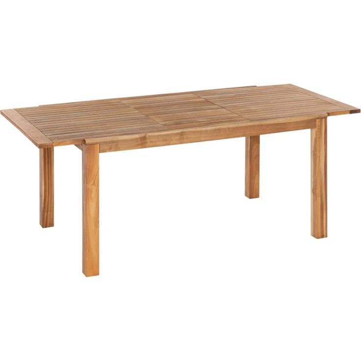 Batavia Gartenmöbel Set 13tlg, 6 Stapelsessel, 6 Sitzkissen Ausziehtisch 150 (200) x 90 cm, Akazie – Bild 9