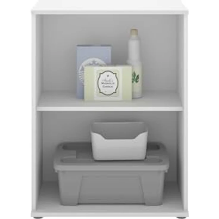 Dmora - Mehrzweckgarderobe Serles, Mehrzweck-Schuhregalschrank, Schrank mit 2 Türen, 61x35h80 cm, Weiß – Bild 6