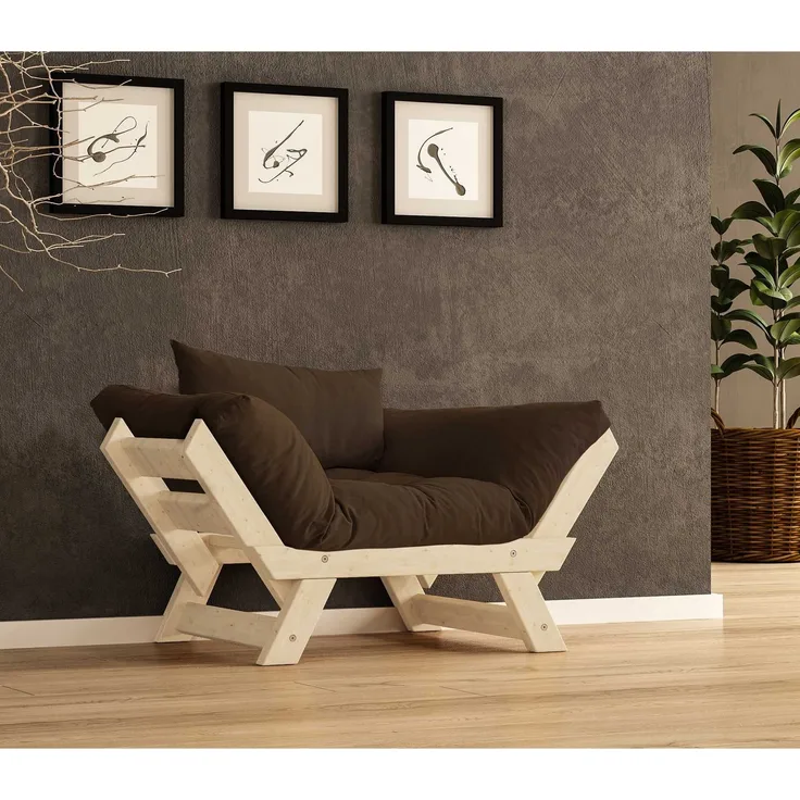Skye Decor 'CPT8144-140' Garten-Sessel, Natur / Braun, 108-140 x 75 cm