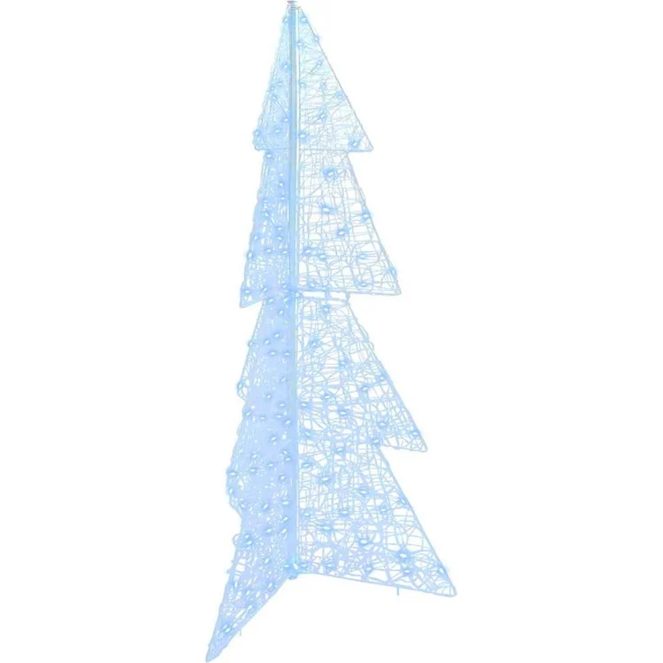 vidaXL Weihnachtsbaum Kaltweiß 150 cm Acryl 160 LEDs 42019207 – Bild 2