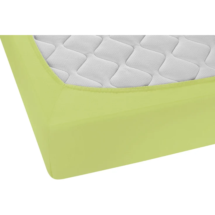 biberna Feinjersey-Spannbetttuch 0077144, apfelgrün, 1x 140x200 cm - 160x200 cm – Bild 2