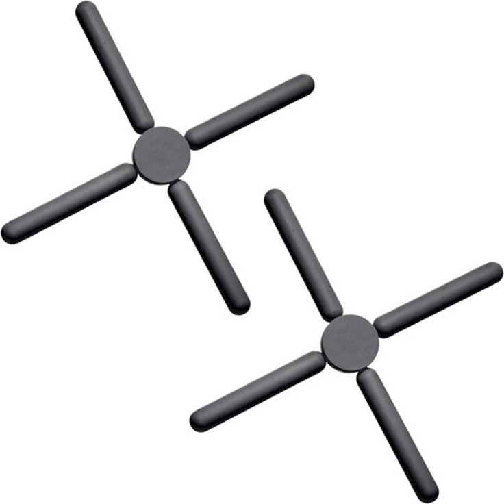 Thiru Topfuntersetzer faltbar, Ø 22 cm, hitzebeständig bis 200 °C, BPA-frei, Zubehör für Töpfe und Pfannen bis Ø 22 cm, 2-tlg, zusammenklappbar, hitzebeständig bis zu 200 °C – Bild 4
