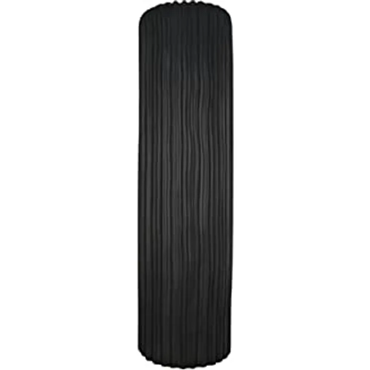 GILDE Vase Fjord, matt schwarz mit gerillter Oberflächenstruktur, H: 46 cm, Ø 16 cm