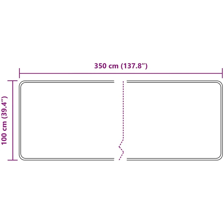 vidaXL Teppichläufer MARSA Grau 350 x 100 cm Polyester und PVC 42023202 – Bild 7