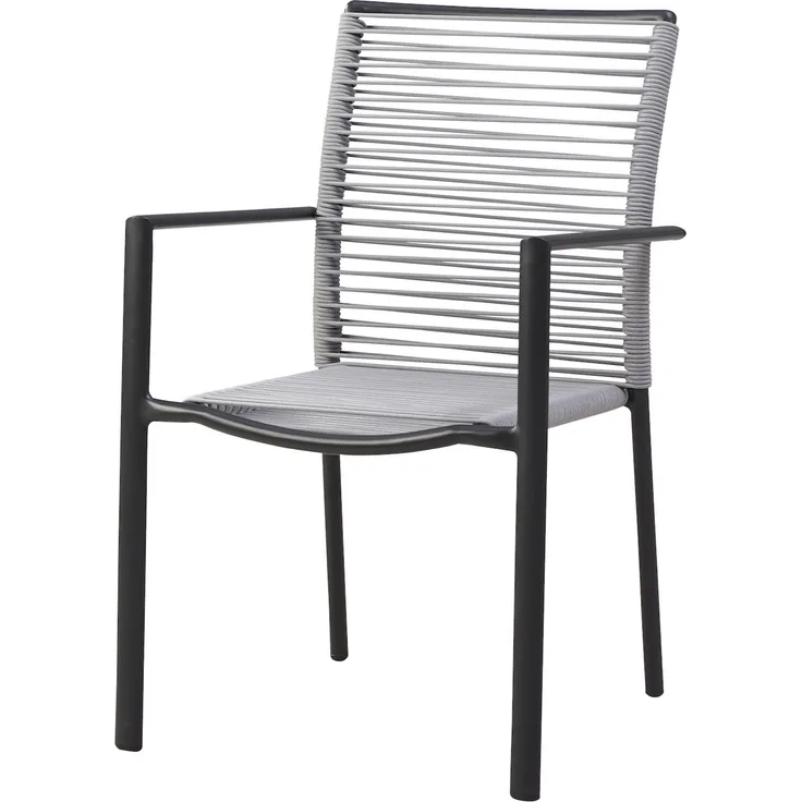 Best Freizeitmöbel Dining-Sessel Vincenza anthrazit/grau ca. 55 x 62 x 89 cm