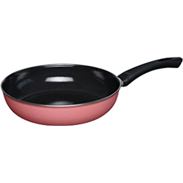 Riess-Kelomat Emaillepfanne ⌀28cm Pink, robuste Bratpfanne mit extra-starkem Stahl-Wärmespeicherboden für gleichmäßige Hitzeverteilung – Bild 1