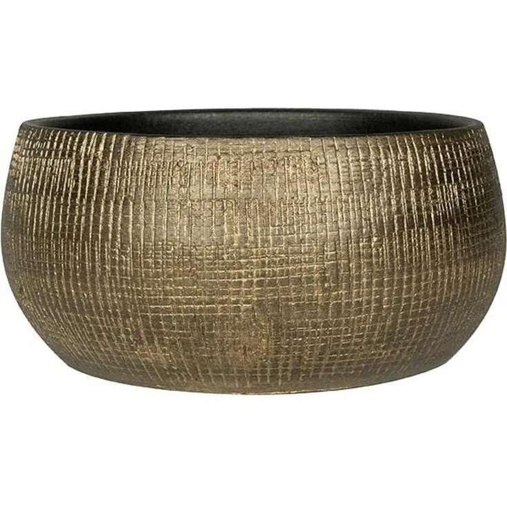 Ter Steege Pflanzschale/Blumentopf, goldbraun, Durchmesser 28 cm, Höhe 13 cm