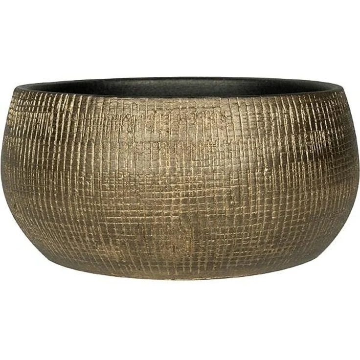 Ter Steege Pflanzschale/Blumentopf, goldbraun, Durchmesser 28 cm, Höhe 13 cm