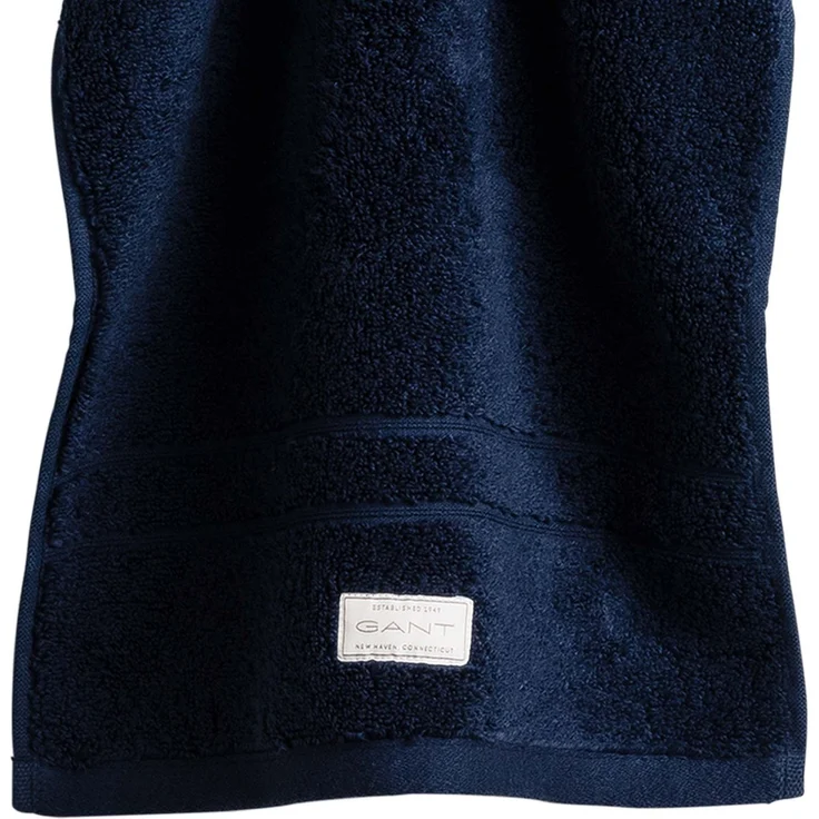 GANT Gästetuch, 3er Pack - Premium Towel, Handtuch, Frottee Dunkelblau 30x50cm – Bild 3
