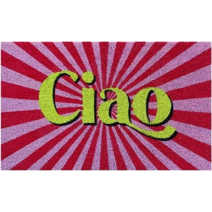 Giftcompany - Fußmatte Türmatte Kokos Vinyl 45x75cm Ciao Bunt 1193401012 – Bild 1
