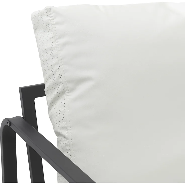 CLP Lounger Manea mit Metallgestell,weiß Kunstleder – Bild 7