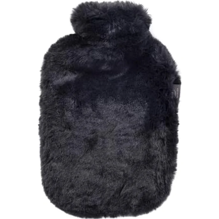 Wärmflasche mit Bezug Flauschbezug Extra Soft Schwarz 2 L Fashy 67381-20 – Bild 2