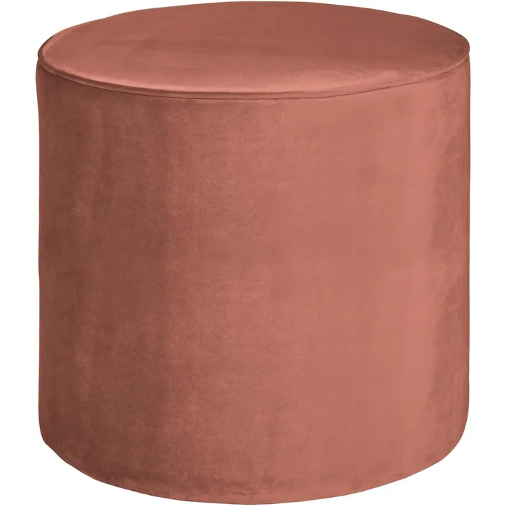 Hocker Sara Samt, Ø 46cm Rosa