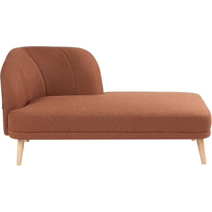 Linksseitige Chaiselongue TANLAY Stoff Goldbraun