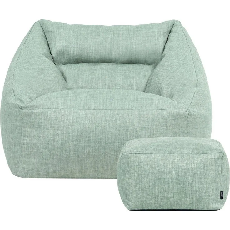 icon Sitzsack Sessel Outdoor mit Hocker „Natalia" (Spar-Set, 1 x Sitzsack-Sessel, 1 x Fußhocker), Sitzsack XXL, Made in Germany, für Erwachsene & Kinder, mit Füllung – Bild 3