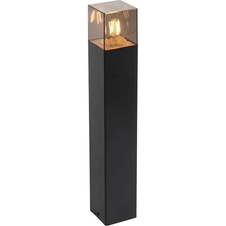 Qazqa Außen-Stehlampe Denmark, ohne Leuchtmittel, E27, Schwarz, Modern, Aluminium, 1-flammig
