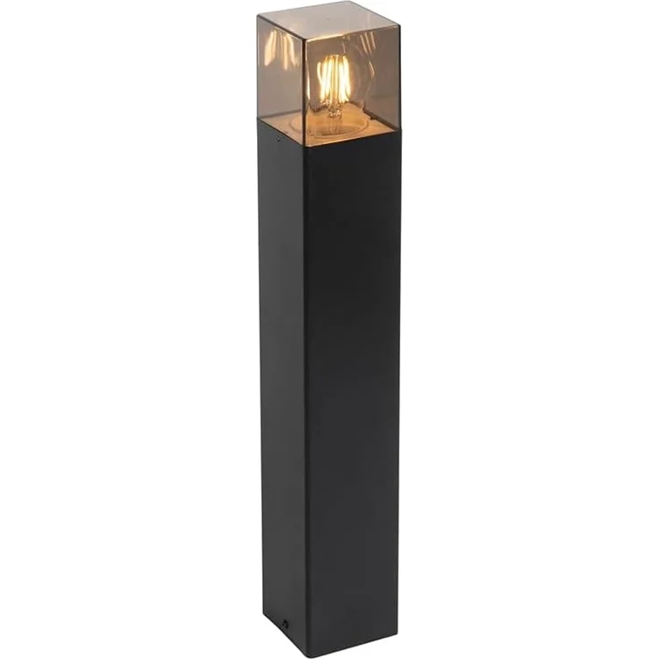 Qazqa Außen-Stehlampe Denmark, ohne Leuchtmittel, E27, Schwarz, Modern, Aluminium, 1-flammig – Bild 1