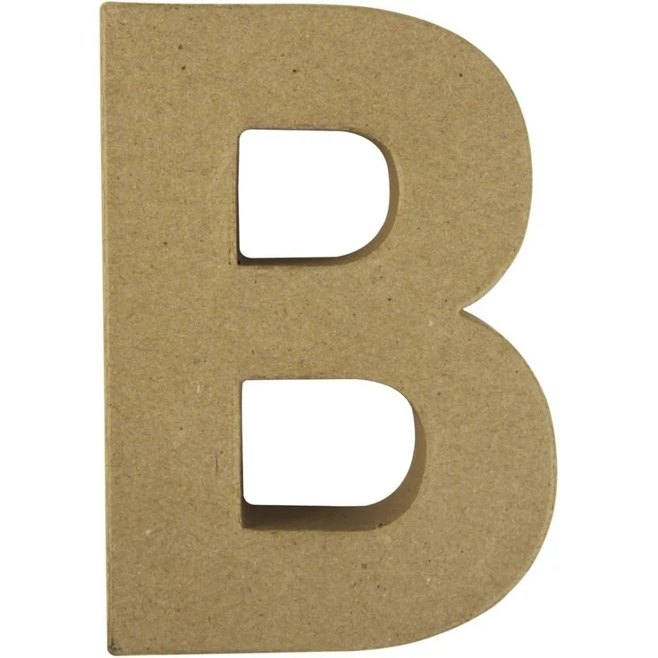 Pappmaché Buchstabe B FSC Recycled100%, 15x10,5x3cm – Bild 1