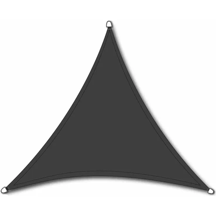 Sonnensegel >Solino< in eisengrau, HDPE-Gewebe - 500x500x500cm (BxHxT)