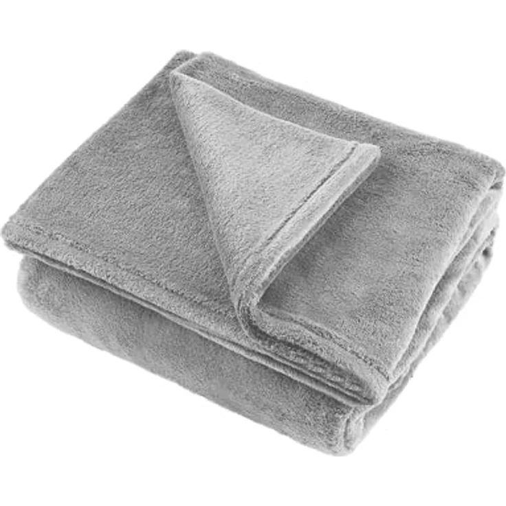 Teesa Polar-Flauschdecke 200x220 cm TEESA - grau – Bild 3