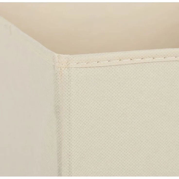 Relaxdays 4 x Aufbewahrungsbox Stoff beige – Bild 8