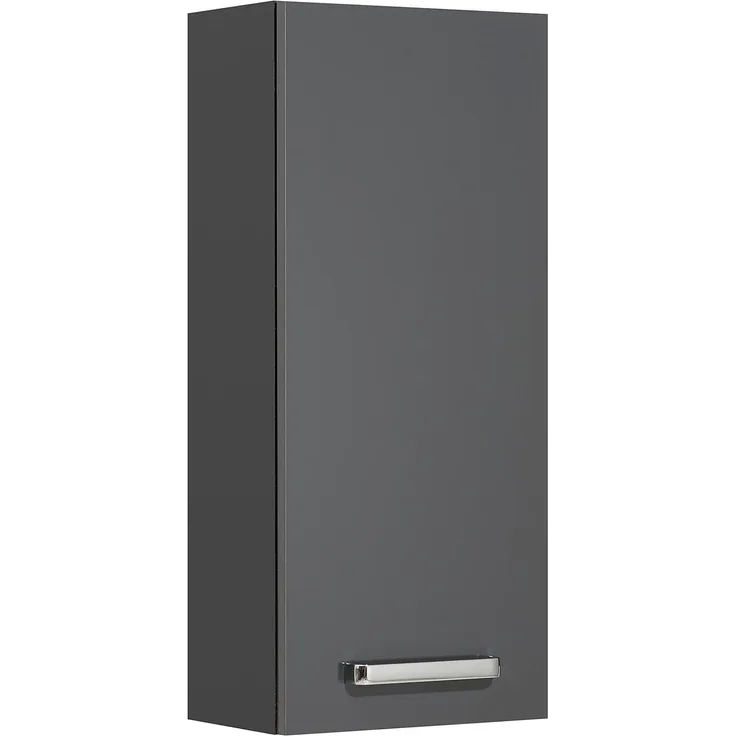 Pelipal Badezimmer Hängeschrank; 311 in Grau-Anthrazit, Glanz, 30 cm breit | Bad Wandschrank; mit 1 Tür und 2 Glas-Glas-Einlegeböden