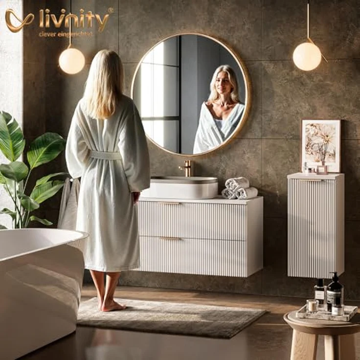 Livinity® Hängeschrank Ronco, Anthrazit Hochglanz, 30 x 59 cm – Bild 5
