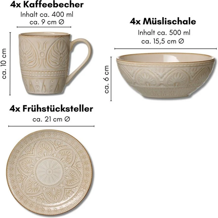 Ritzenhoff & Breker Omara Frühstücks-Set 12-teilig – Bild 3