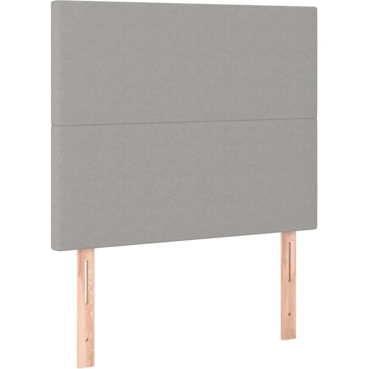 vidaXL Kopfteile 2 Stk. Hellgrau 80 x 5 x 78/88 cm Stoff 3116026 – Bild 2