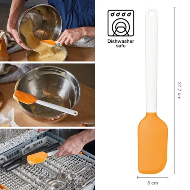 Fiskars Functional Form Teigschaber, Teig Schaber, Küchenschaber, Küchenhelfer, Silikon, 28 cm, 1023615 – Bild 3