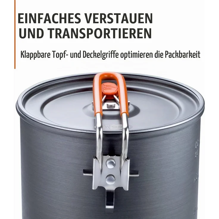 GSI Outdoors 50190 Topf Aluminium 1 1 l Grau Rot Aluminium – Bild 3