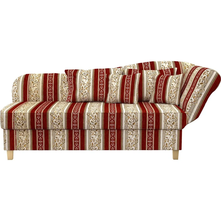 Max Winzer Recamiere mit Armteil rechts klappbar 'Selma', Chenille rot, 82 cm x 88 cm x 190 cm – Bild 2
