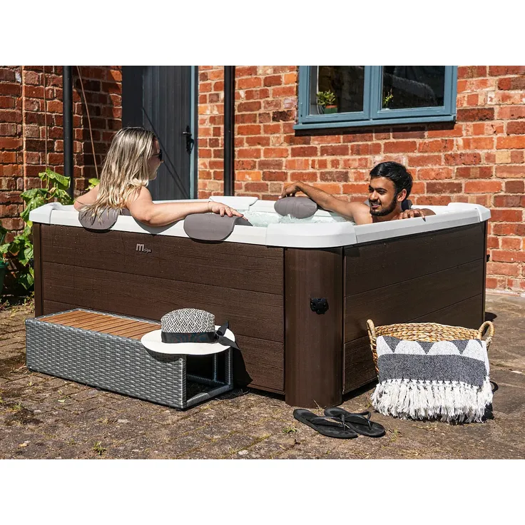 Mspa - MAKEMO Whirlpool Plastik Braun - B 160 cm x H 65 cm x L 160 cm – Bild 7