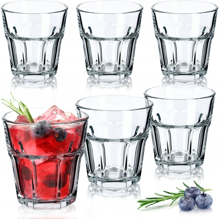 KADAX 6x Gläser 230ml für Getränke, Saft, Getränkeglas-Set, dickes Glas – Bild 1