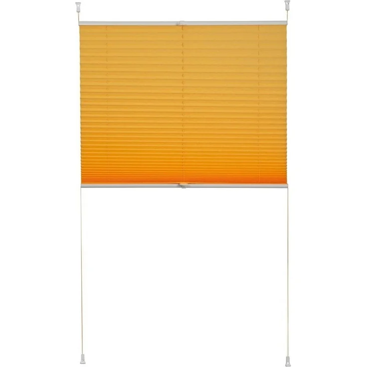 K-Home® Klemmfix-Plissee Gelb B95 x H210 cm Lichtschutz +++ Moderne Crushed Optik +++ – Bild 2