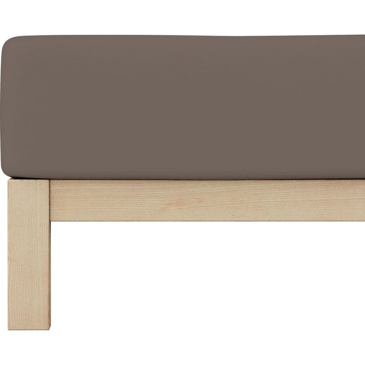 Schlafgut 'Pure' Spannbettlaken, Gummizug: rundum, für Matratzen bis 30cm Höhe, Bio-Baumwolle mit Elasthan, Sand Deep, S 90x190 cm - 100x220 cm – Bild 4