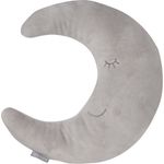 roba Nackenkissen 'roba Style' - Flauschiges Dekokissen in Mond-Form - Silbergrau