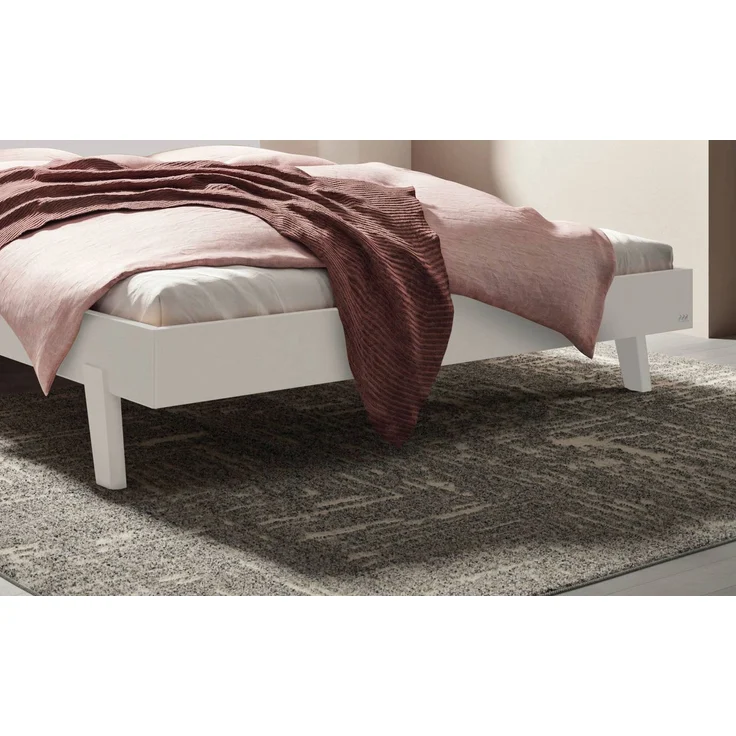 Hasena Bett Imperia Weiß mit konischen Holzfüßen 160x210 cm, Fußhöhe 20 cm MDF weiss deckend – Trento – Bild 4