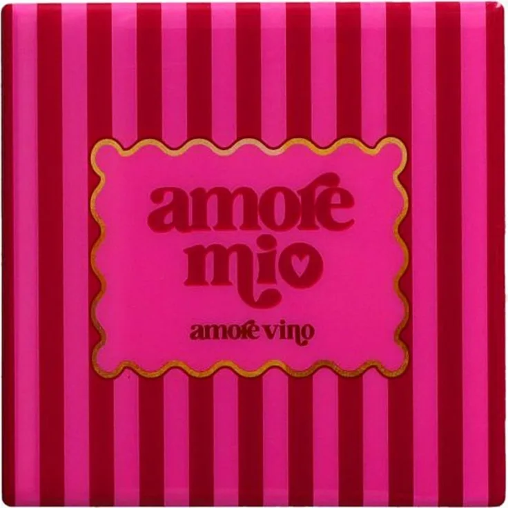 Gift Company Love tiles Untersetzer Motiv: Amore Mio rosa/rot