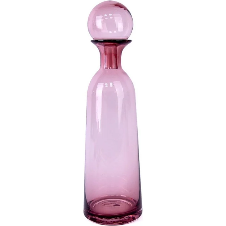 Schäfer Deko Glas Karaffe – Stilvolle Glasflasche für Getränke und als Tischdekoration 44,5 cm Beere – Bild 1