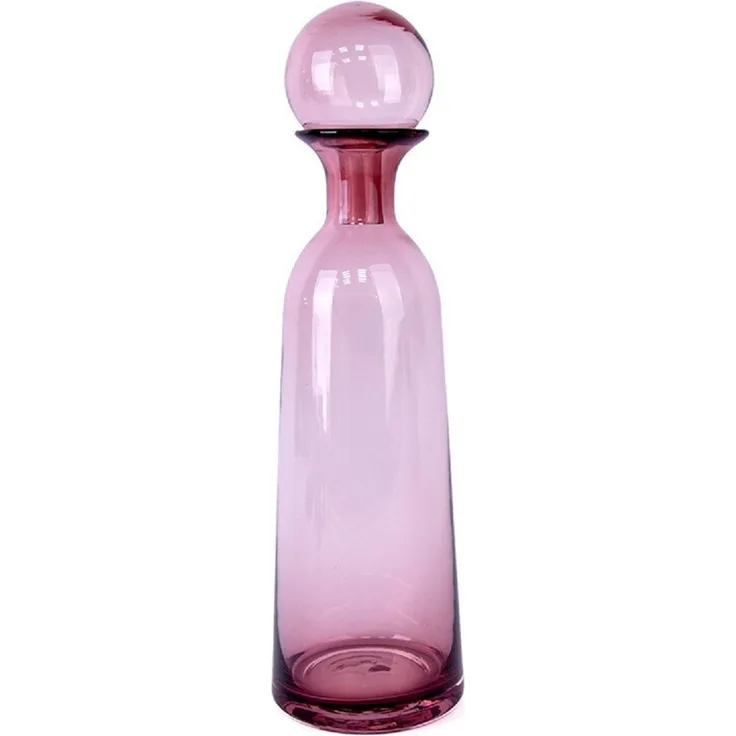 Schäfer Deko Glas Karaffe – Stilvolle Glasflasche für Getränke und als Tischdekoration 44,5 cm Beere