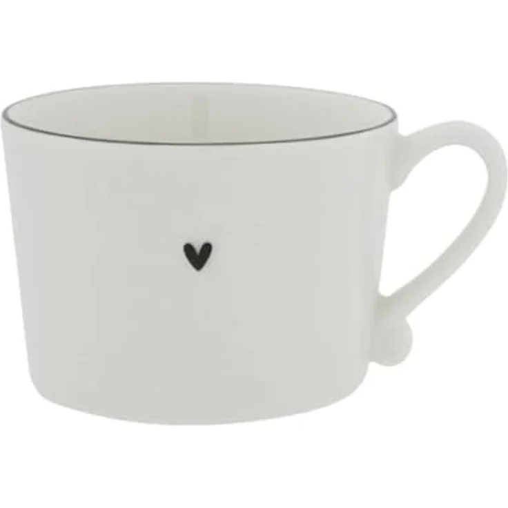 Bastion Collections - Tasse Kaffeetasse 300 ml Weiß Rand Schwarz LI/CUP 001 BL – Bild 1