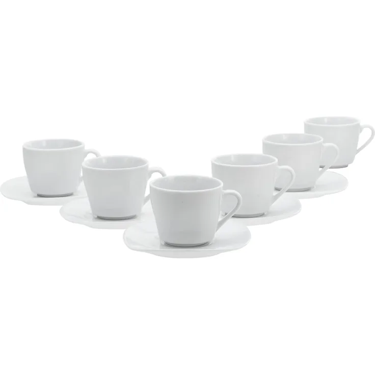Square Weiss, Kaffeetassen 12-tlg (mo)