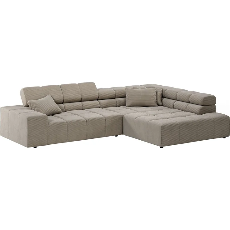 INOSIGN Ecksofa Ancona incl. Kopfteilverstellung, Zierkissen Breite 319cm, L-Form, wahlweise motorische Sitztiefenverstellung, auch in Cord + Easy Care – Bild 3