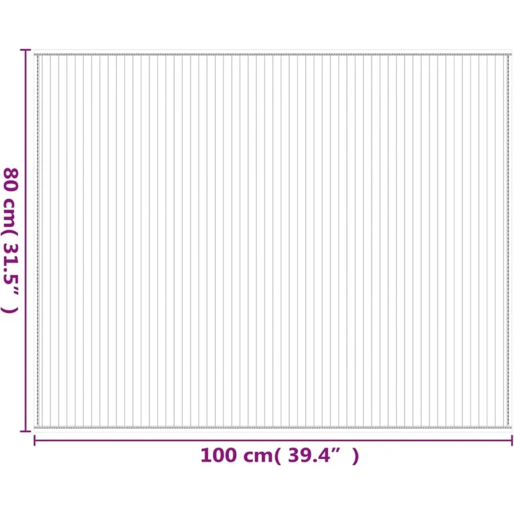 vidaXL Teppich Rechteckig Braun 80x100 cm Bambus 376902 – Bild 8