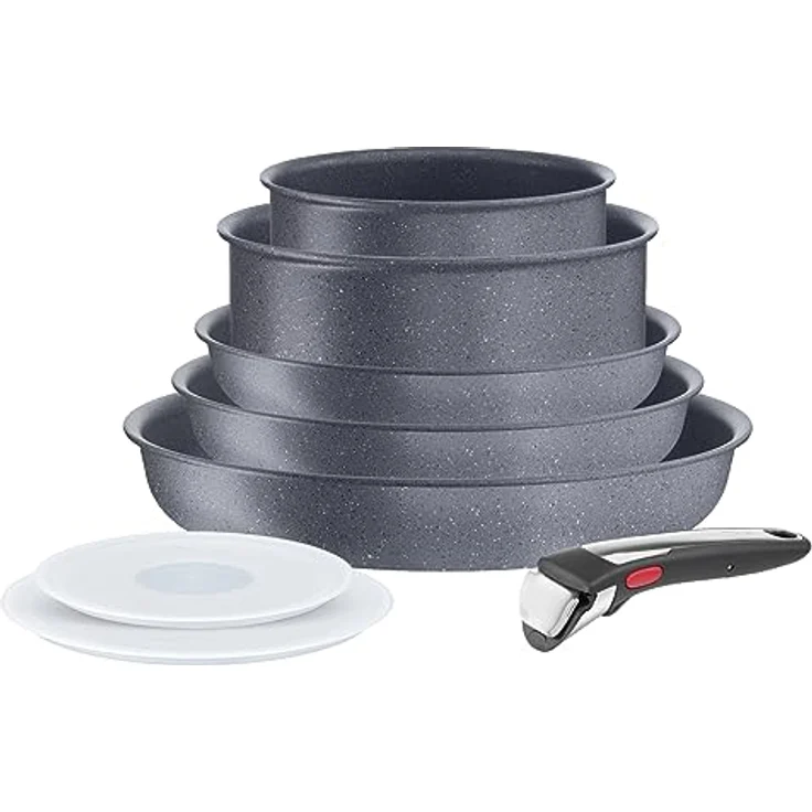 Tefal Ingenio L7669802 Topf-Set, 8-teilig, Induktion, mit abnehmbaren Griff und Mineralia+ Antihaftbeschichtung – Bild 1