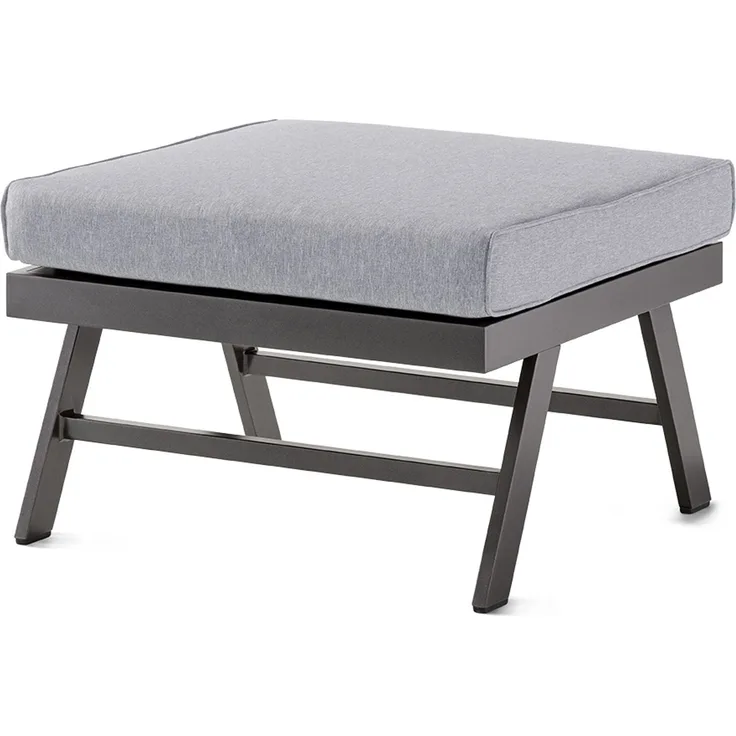 Sieger Auckland Loungetisch/Hocker/Eckteil mit Polyesterbeschichtung, Aluminium Eisengrau 72 x 47 x 72 cm