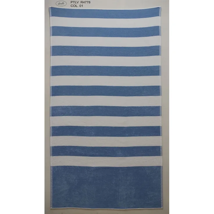 Dormabell Family Strandtuch Liegetuch 100x180 cm Streifen blau weiß