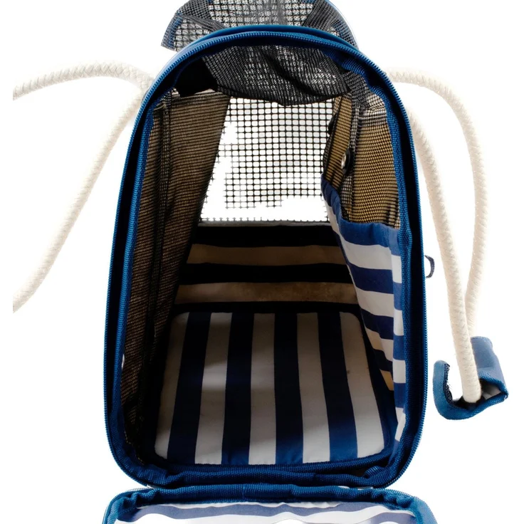 Duvo+ Transporttasche Saint-Tropez beige für Hunde, 41 x 22 x 32 cm – Bild 4